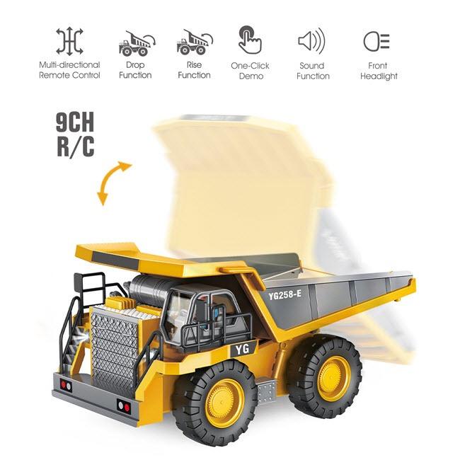 ๐ Mini Alloy RC Dump Truck | 1/64 Scale Engineering Gift Set