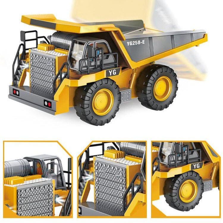๐ Mini Alloy RC Dump Truck | 1/64 Scale Engineering Gift Set