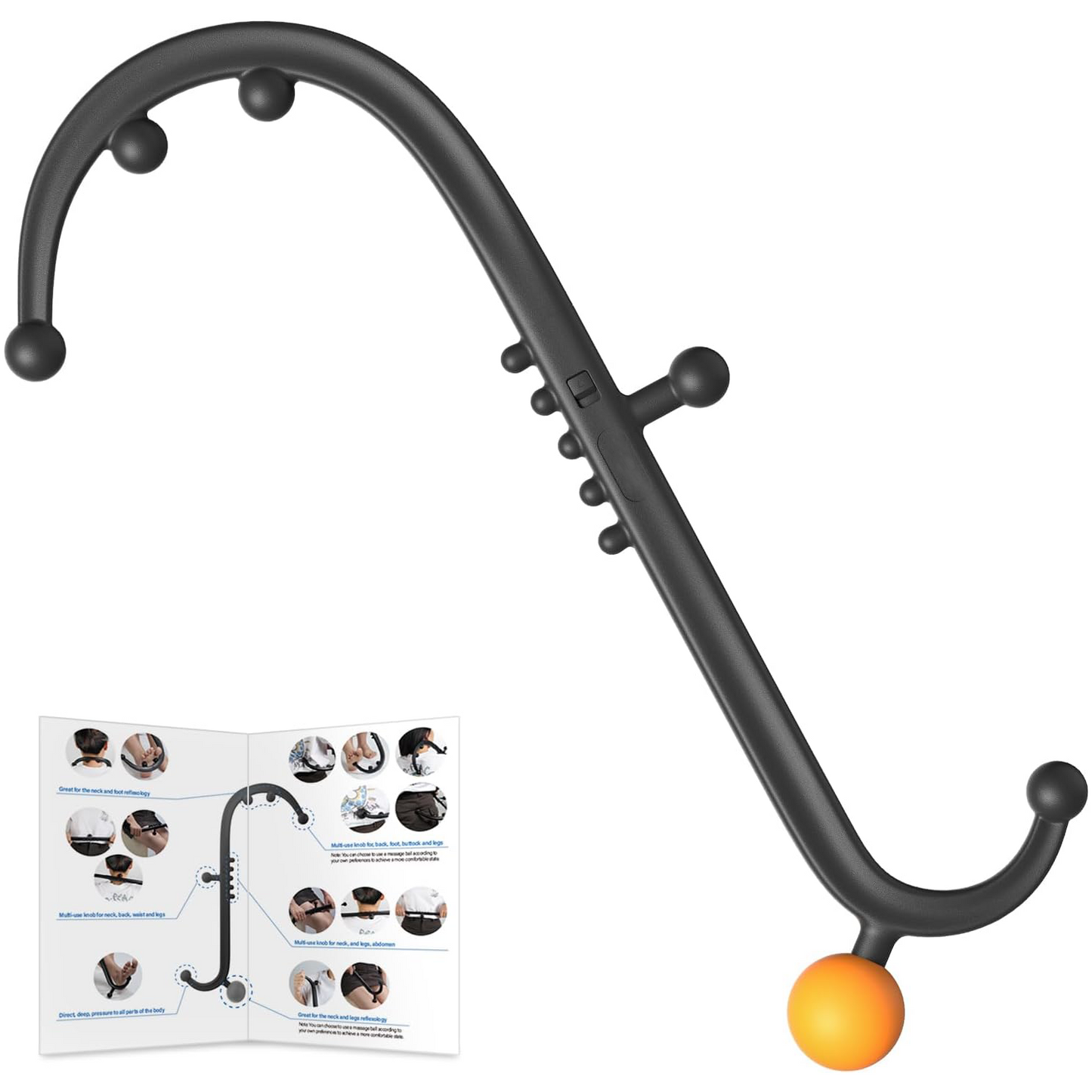 Back & Neck Massager – Trigger Point Massage Tool for Pain Relief