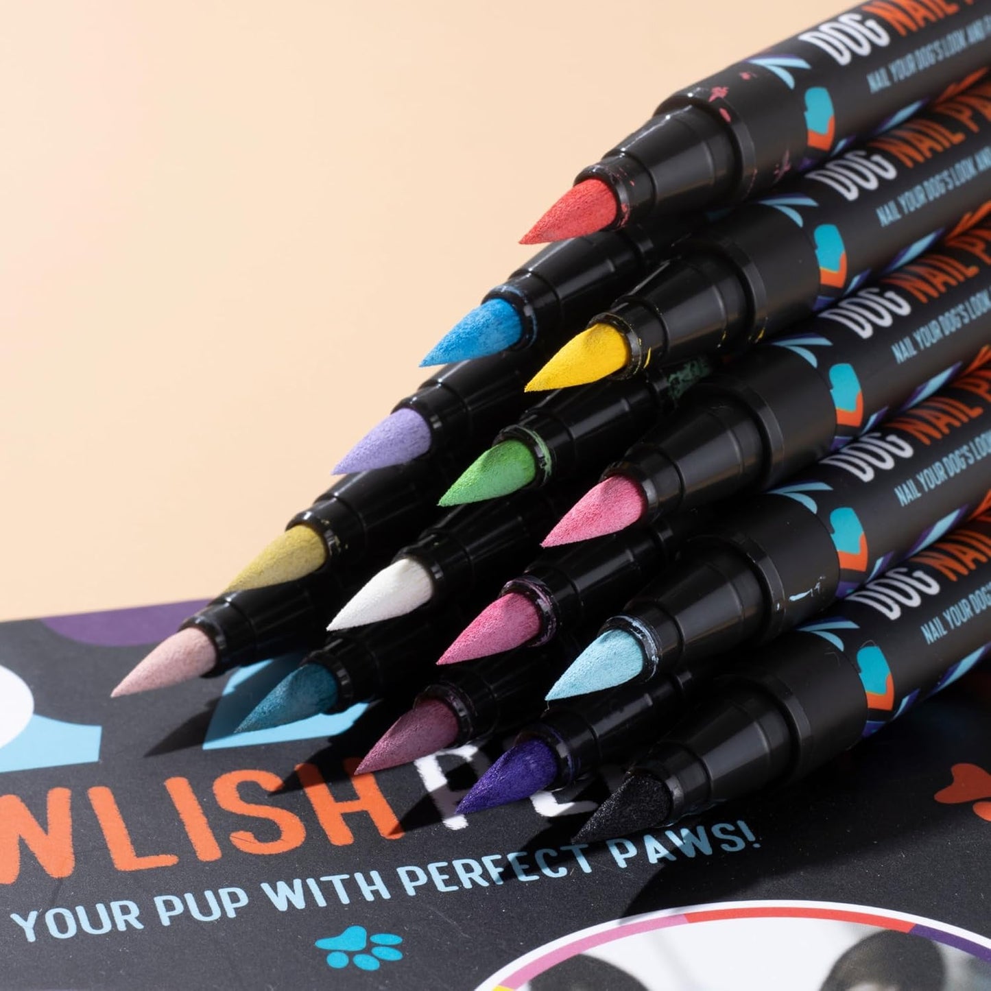 Pet Nail Polish Pen – Quick-Dry, 15 Fun Colors for Dogs & Cats