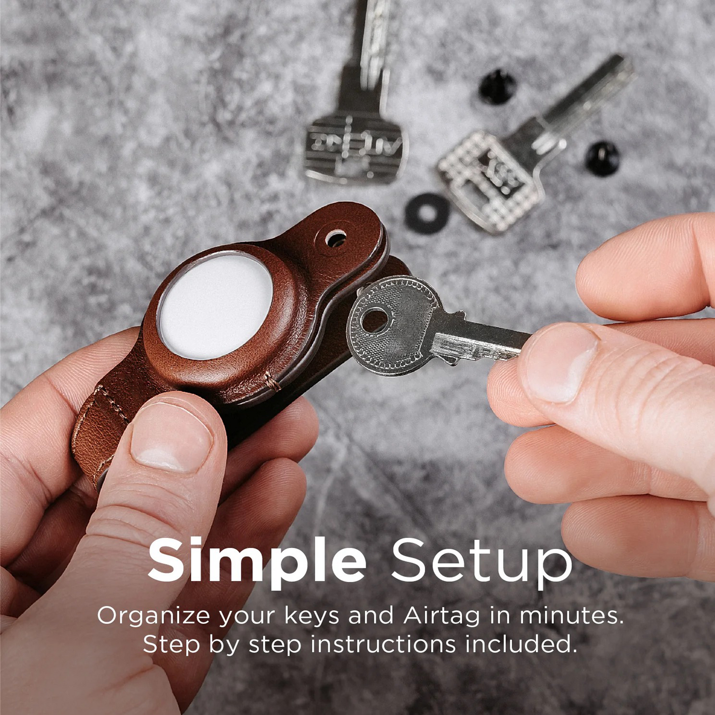 AirTag Key Organizer – Slim Key Holder with Carabiner Clip