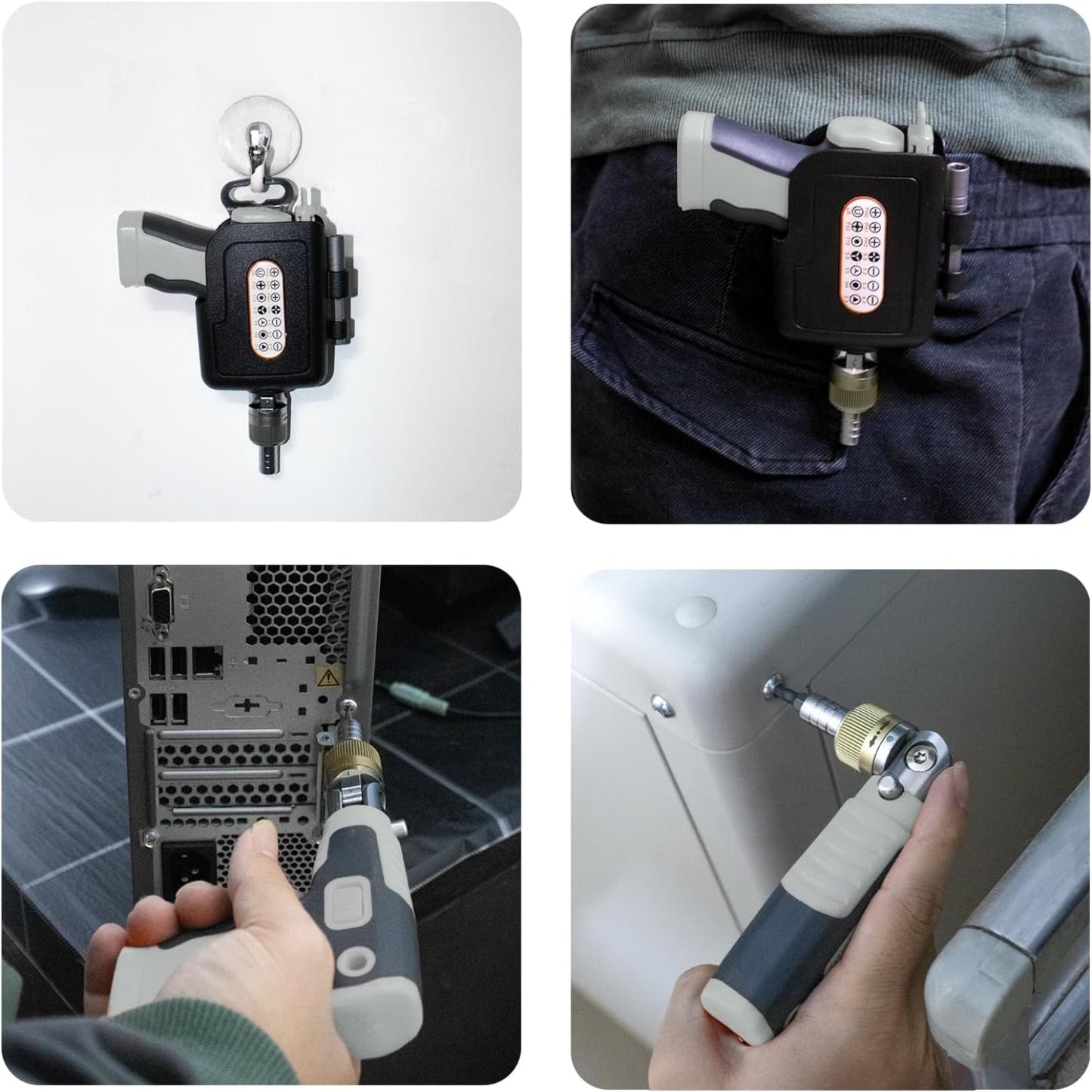 16-in-1 Ratchet Screwdriver Set – Adjustable 180° Rotation & Hidden Bit Storage
