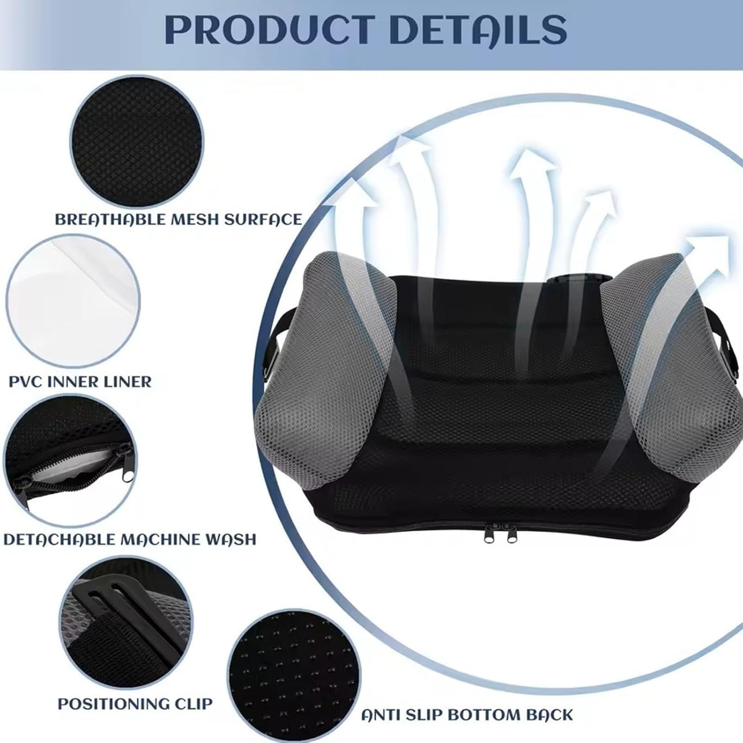 Inflatable Booster Car Seat – Portable Backless Travel Seat for Kids & Toddlers